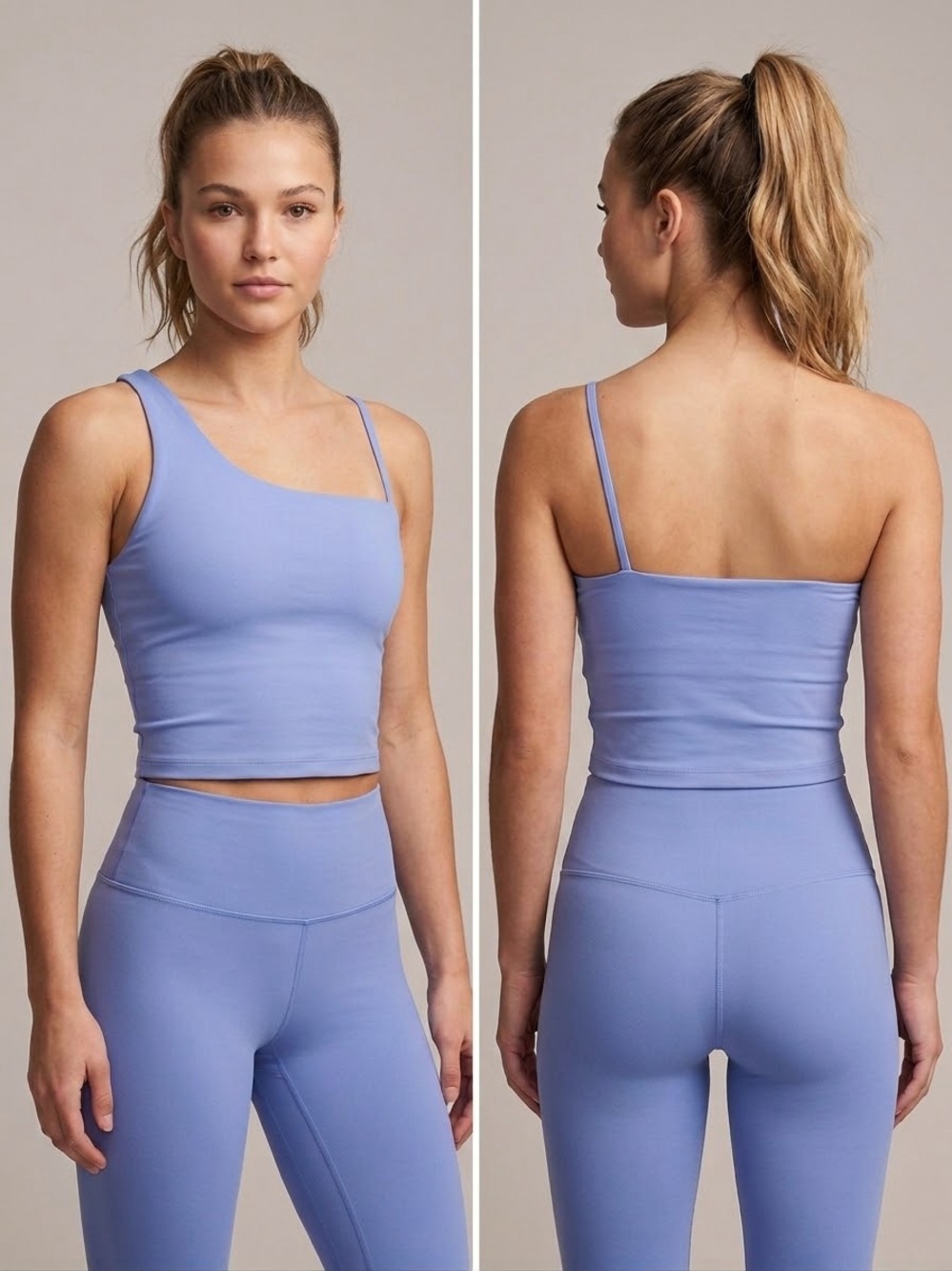 OFFLINE by AERIE Real Me XTRA Asymmetrical Tank Top RARE Discontinued Blue Lrg
